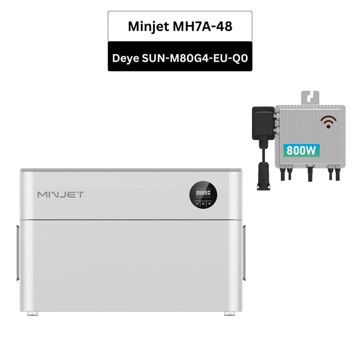 Minjet Balkonkraftwerkspeicher (2.016Wh) - REFURBISHED EDITION mit Deye M80G4 Wechselrichter Minjet