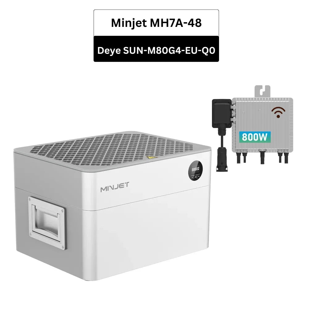 Minjet Balkonkraftwerkspeicher (2.016Wh) - REFURBISHED EDITION mit Deye M80G4 Wechselrichter Minjet