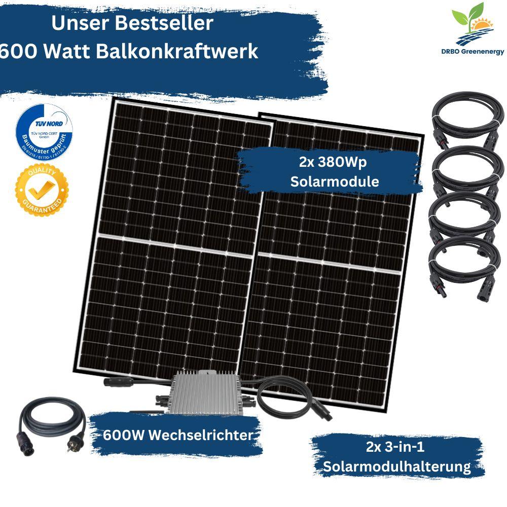 Das 600Watt Balkonkraftwerk - Eine Energierevolution für Ihr Zuhause DRBO Greenenergy