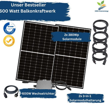 Das 600Watt Balkonkraftwerk - Eine Energierevolution für Ihr Zuhause DRBO Greenenergy