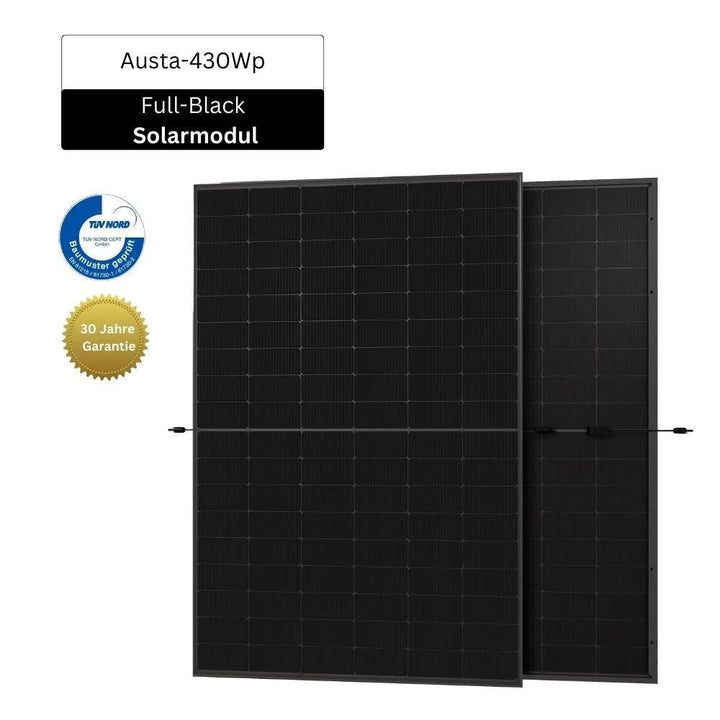 430 Wp AUSTA Solarmodul Full-Black - AU430-27V-MHB Sunlit Solar