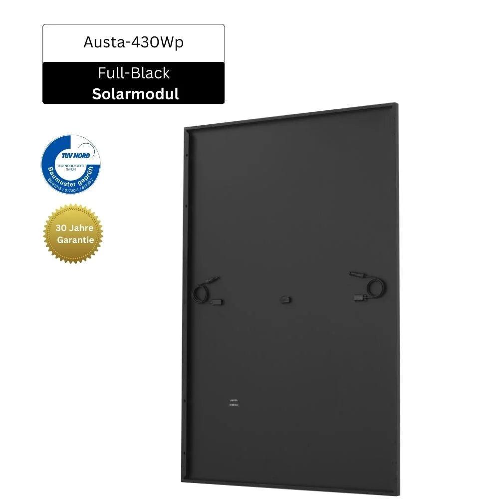 430 Wp AUSTA Solarmodul Full-Black - AU430-27V-MHB Sunlit Solar