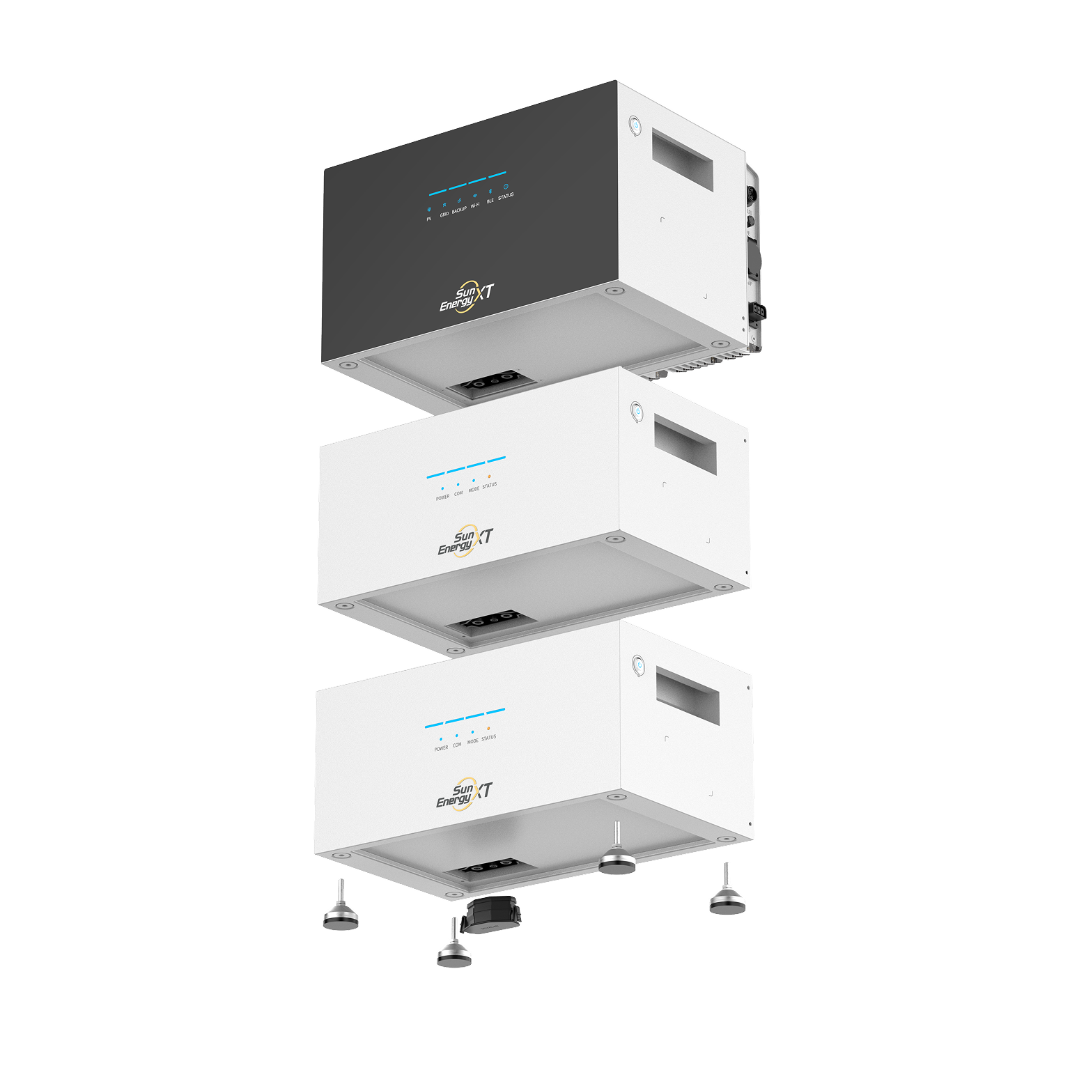 SunEnergyXT 500PRO 2400W with 2× B500 Expansion Batteries – All-in-One Hybrid Storage System (15 kWh / 2400 W) | Immediately Available