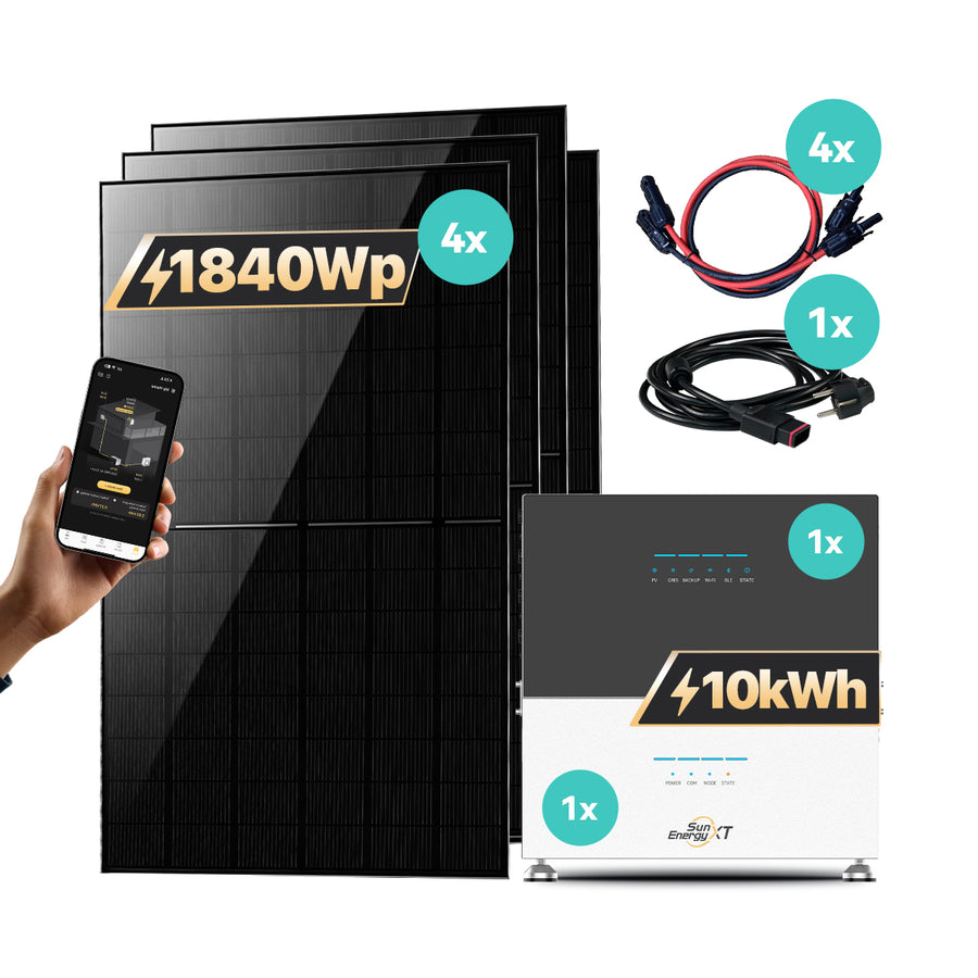 SunEnergyXT 500 PRO PV-Speicher-Set 10 kWh | 2.400 W | 4 × 460 Wp | F18