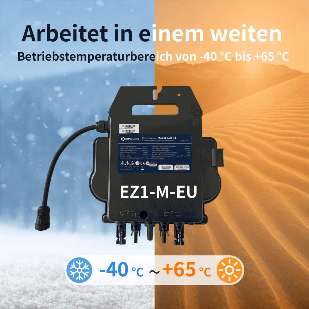 APsystems EZ1-M 800 Watt Mikrowechselrichter - WLAN, Bluetooth Sunlit Solar