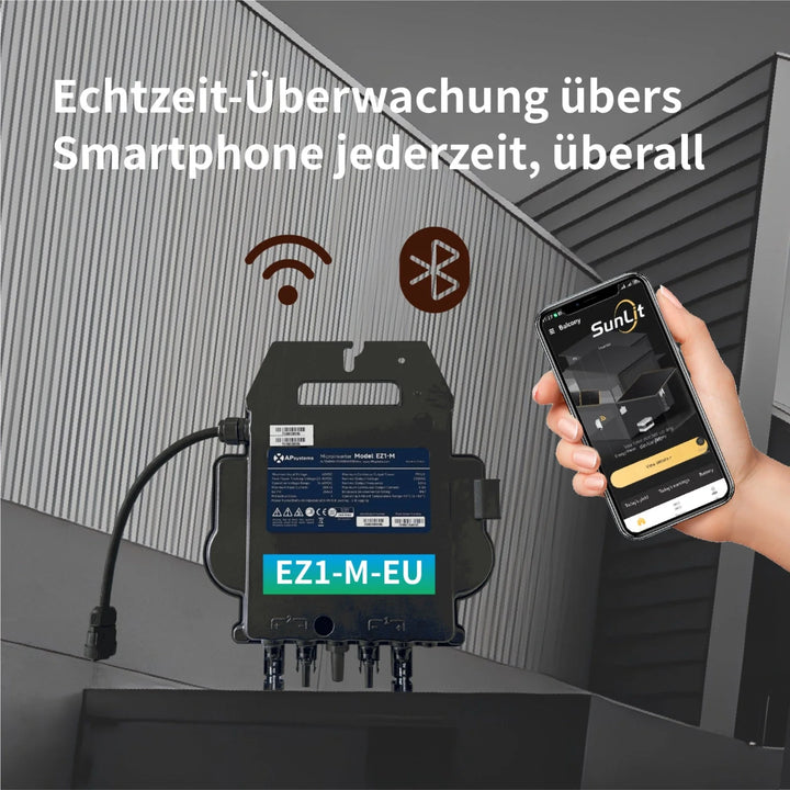 APsystems EZ1-M 800 Watt Mikrowechselrichter - WLAN, Bluetooth Sunlit Solar