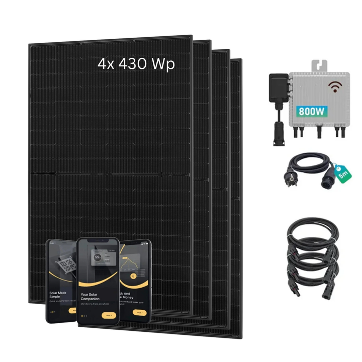 DRBO Greenenergy 1720 Wp Balkonkraftwerk Plug & Play – Komplettset inkl. Zubehör