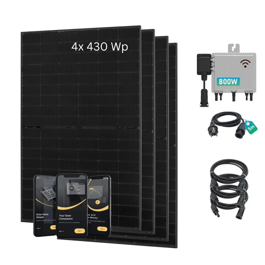 DRBO Greenenergy 1720 Wp Balkonkraftwerk Plug & Play – Komplettset inkl. Zubehör SunEnergyXT