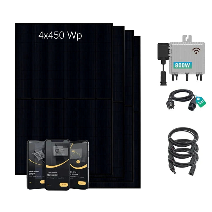 DRBO Greenenergy 1800 Wp Balkonkraftwerk Plug & Play – Komplettset inkl. Zubehör