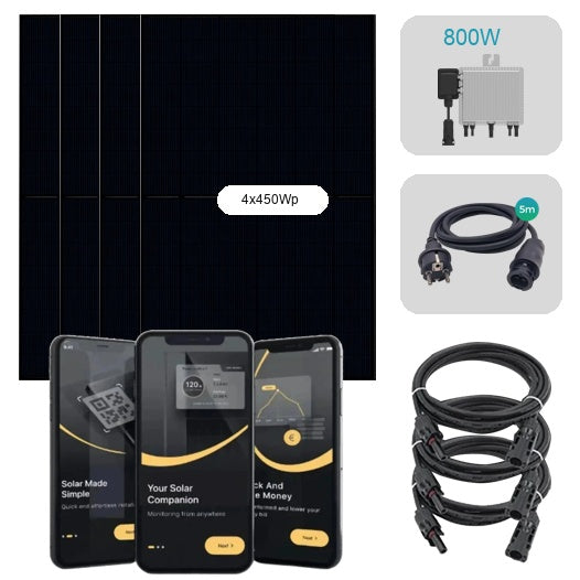 DRBO Greenenergy 1800 Wp Balkonkraftwerk Plug & Play – Komplettset inkl. Zubehör