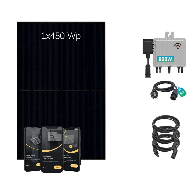 DRBO Greenenergy 450 Wp Balkonkraftwerk Plug & Play – Komplettset inkl. Zubehör