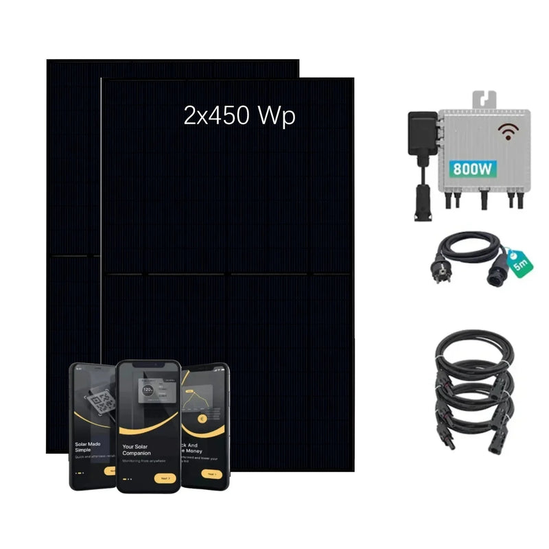 DRBO Greenenergy 900 Wp Balkonkraftwerk Plug & Play – Komplettset inkl. Zubehör