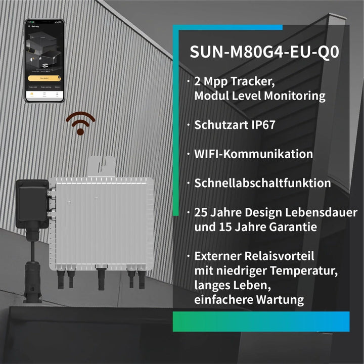 Deye SUN-M80G4-EU-Q0 800 Watt Mikrowechselrichter SunEnergyXT Solar