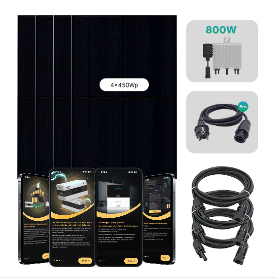 SunLit 800 watt balkoncentrale plug &amp; play complete set