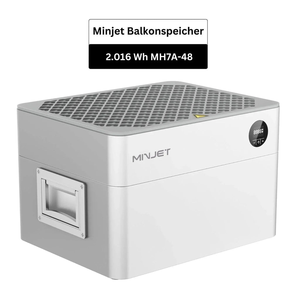 Minjet Balkonkraftwerkspeicher (2.016Wh) - REFURBISHED EDITION mit Deye M80G4 Wechselrichter Minjet