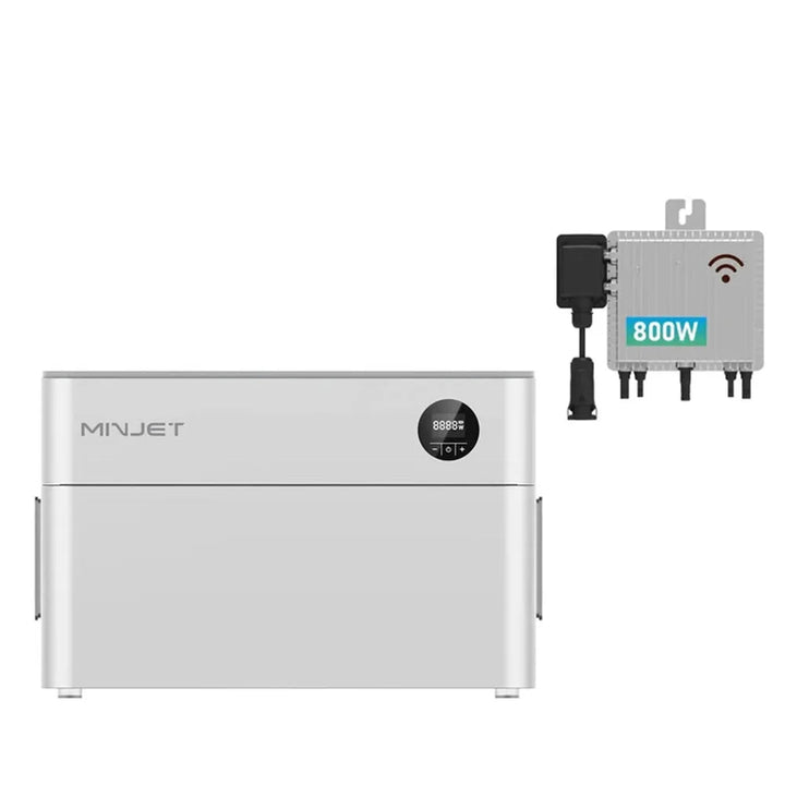 Minjet Balkonkraftwerkspeicher (2.016Wh) mit Deye M80G4 Wechselrichter