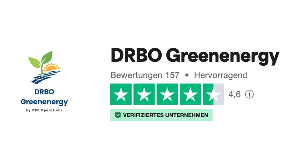 DRBO Greenenergy 4,6 Sterne Bewertung Trustpilot bei 157 Bewertungen