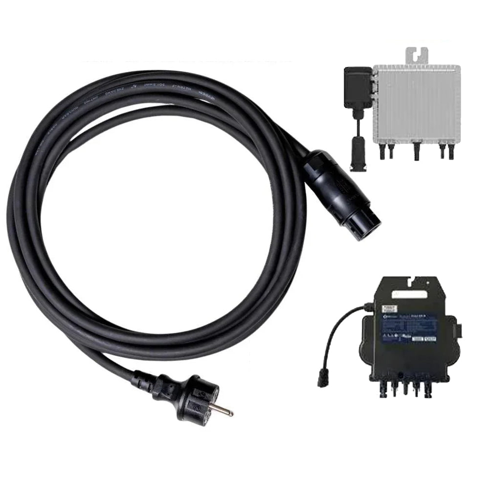 Schuko-Anschlusskabel für APsystems EZ1-M und Deye Wechselrichter, 5 bis 15 m