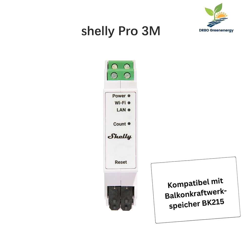 Shelly Pro 3EM (120A) - Smart Energy Stromverbrauchsmessgerät DRBO Greenenergy