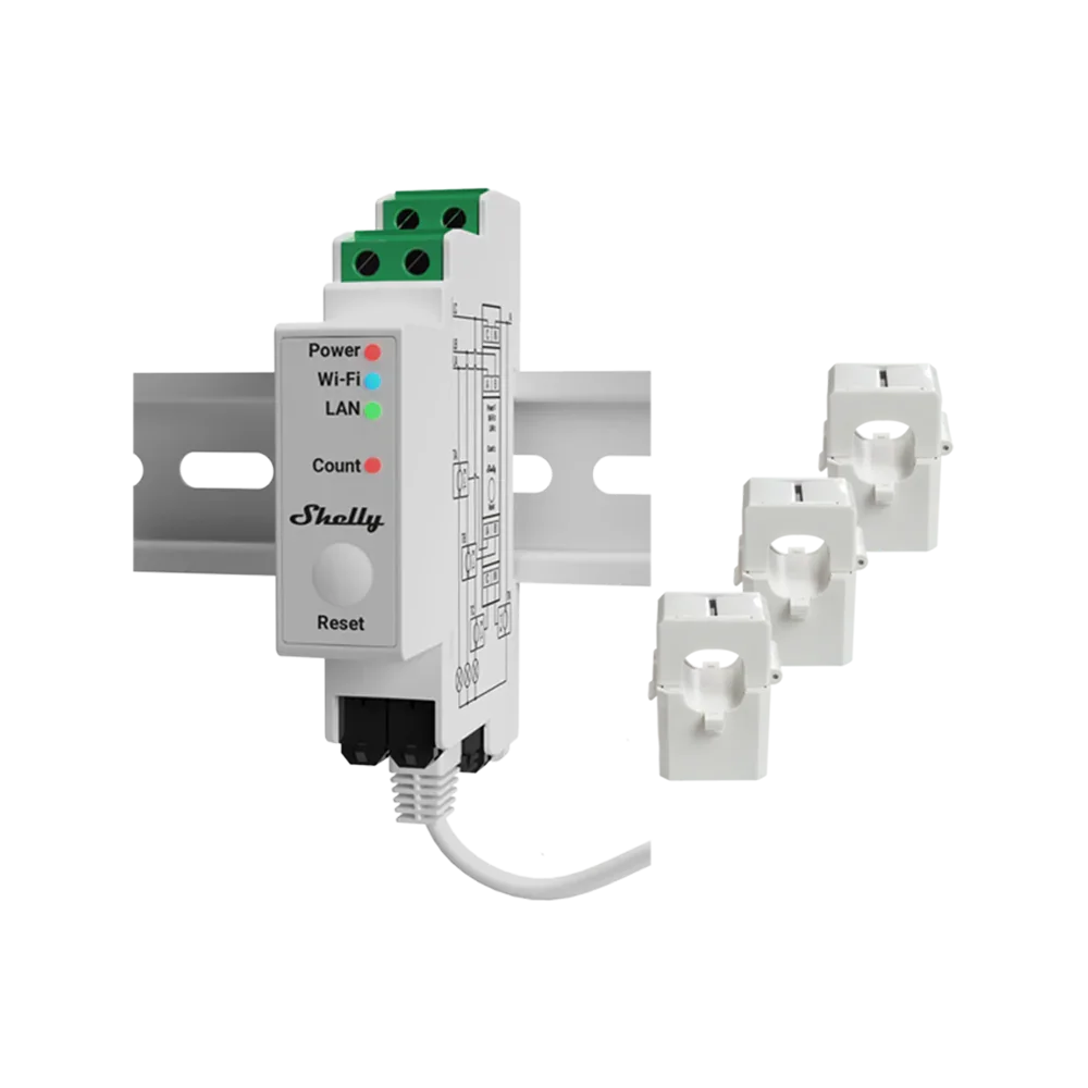 Shelly Pro 3EM (120A) - Slimme energiemeter voor thuis