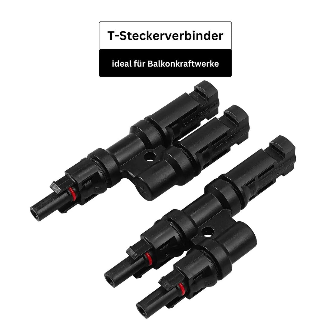 Solar T-Steckverbinder 2in1 Ideal für Balkonkraftwerke - MC4-Kompatibel Für Balkonkraftwerke DRBO Greenenergy