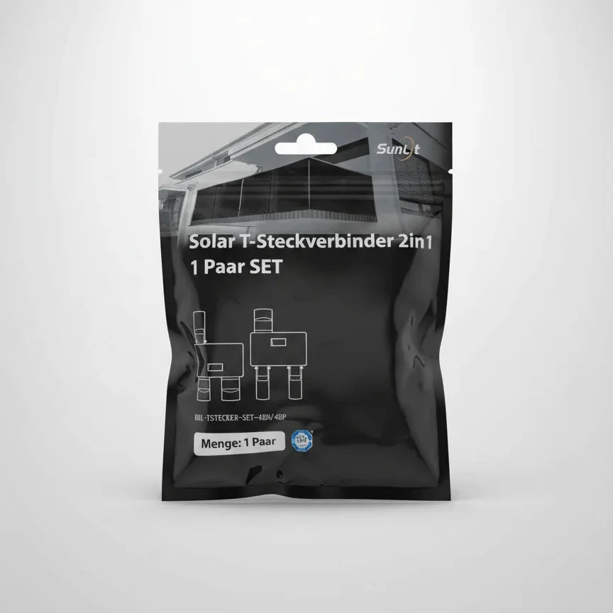 Solar T-Steckverbinder 2in1 Ideal für Balkonkraftwerke - MC4-Kompatibel Für Balkonkraftwerke DRBO Greenenergy