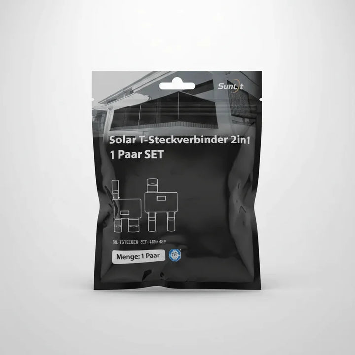 Solar T-Steckverbinder 2in1 Ideal für Balkonkraftwerke - MC4-Kompatibel Für Balkonkraftwerke DRBO Greenenergy