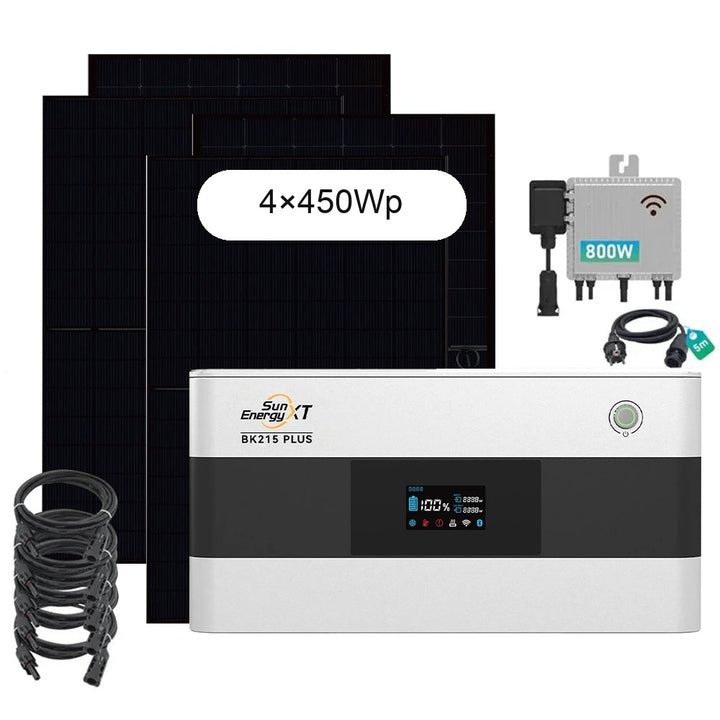 SunEnergyXT 1800 Wp Balkonkraftwerk-Komplettset mit Speicher DRBO Greenenergy