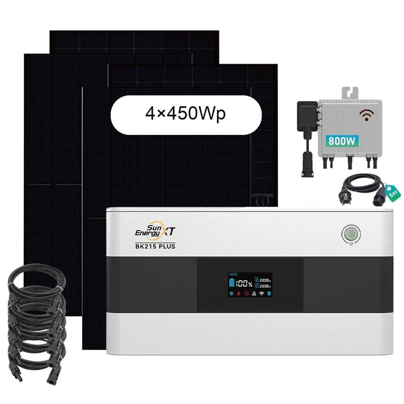 SunEnergyXT 1800 Wp Balkonkraftwerk-Komplettset mit Speicher DRBO Greenenergy