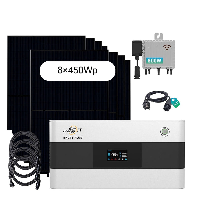 SunEnergyXT 3600 Wp Balkonkraftwerk-Komplettset mit Speicher DRBO Greenenergy