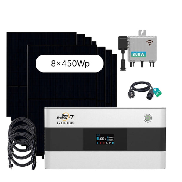 SunEnergyXT 3600 Wp Balkonkraftwerk-Komplettset mit Speicher DRBO Greenenergy