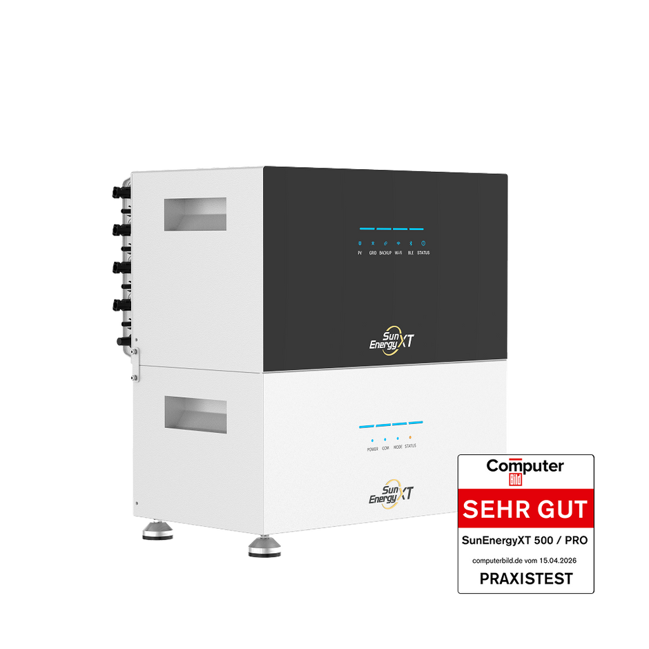 SunEnergyXT 500 mit 1 B500 Erweiterungsbatterie (10 kWh) – ComputerBild SEHR GUT