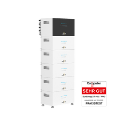 SunEnergyXT 500 Vollausbau mit 5 B500 Erweiterungsbatterien (30 kWh) – ComputerBild SEHR GUT