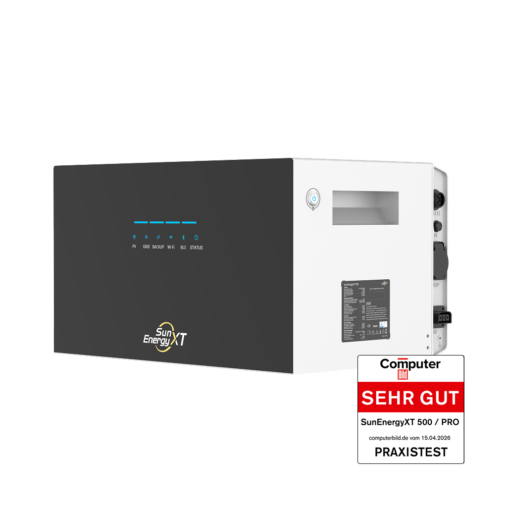 SunEnergyXT 500 Ansicht von unten – ComputerBild SEHR GUT Praxistest