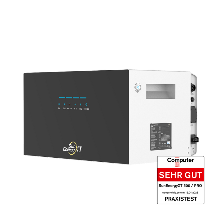SunEnergyXT 500 Ansicht von unten – ComputerBild SEHR GUT Praxistest