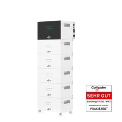 SunEnergyXT 500 PRO Vollausbau mit 5 B500 Erweiterungsbatterien (30 kWh) – ComputerBild SEHR GUT