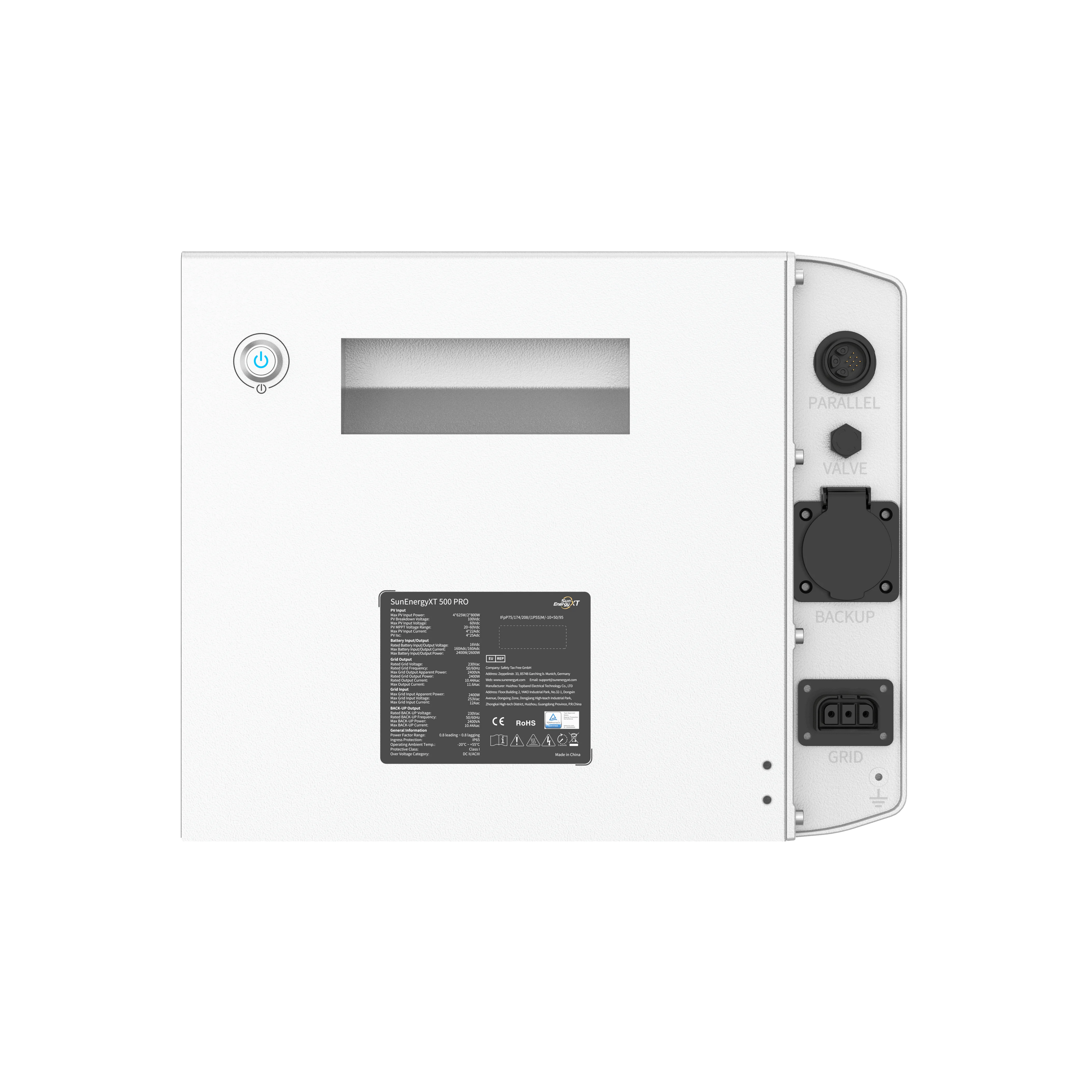 SunEnergyXT 500 PRO AC Core Hauptspeicher – Seitenansicht