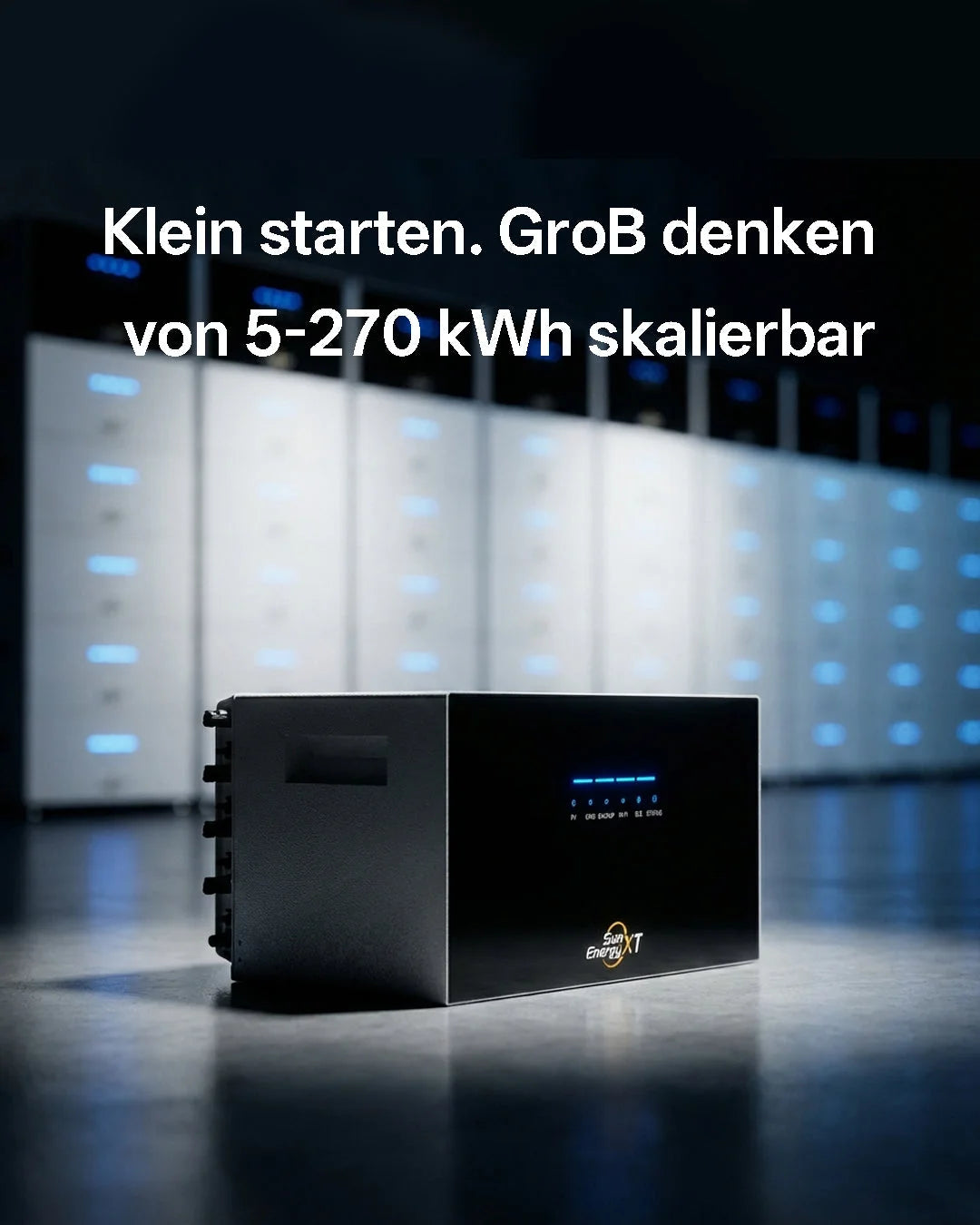 SunEnergyXT 500 Serie – All-in-One Plug & Play Hybridspeichersystem (5 kWh / 2.400 W)