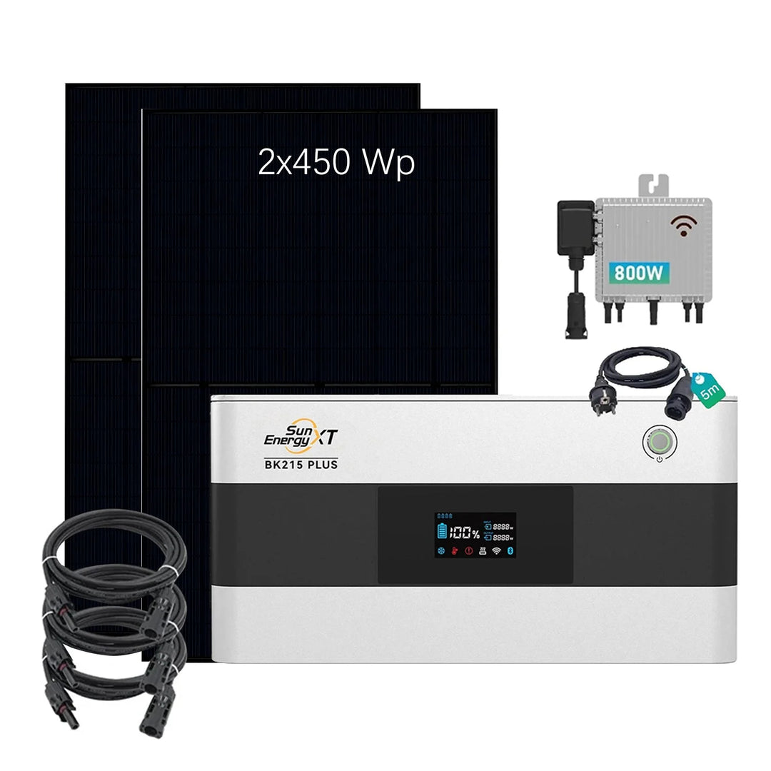 SunEnergyXT 900 Wp Balkonkraftwerk-Komplettset mit Speicher DRBO Greenenergy