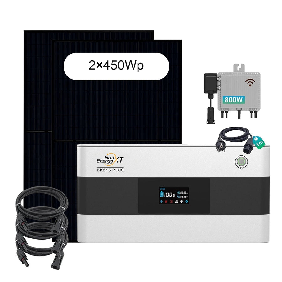 SunEnergyXT 900 Wp Balkonkraftwerk-Komplettset mit Speicher