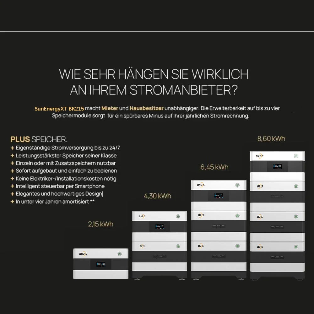 SunEnergyXT B215 Erweiterungs-Trio - 6,45 kWh