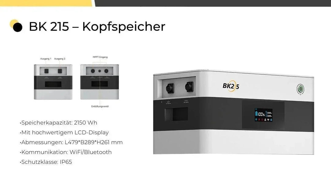 SunEnergyXT BK215 Kopfspeicher Duo - 4,3 kWh SunEnergyXT