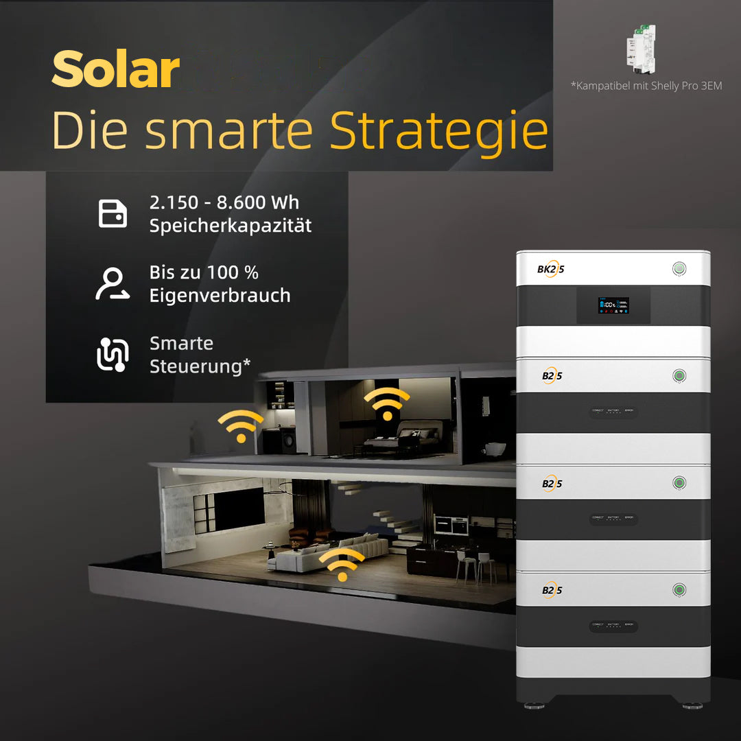 SunEnergyXT BK215 (2,15 kWh) Sparpaket 04 inkl. 4x 430 Wp Solarmodule + 800 W Wechselrichter SunEnergyXT Solar