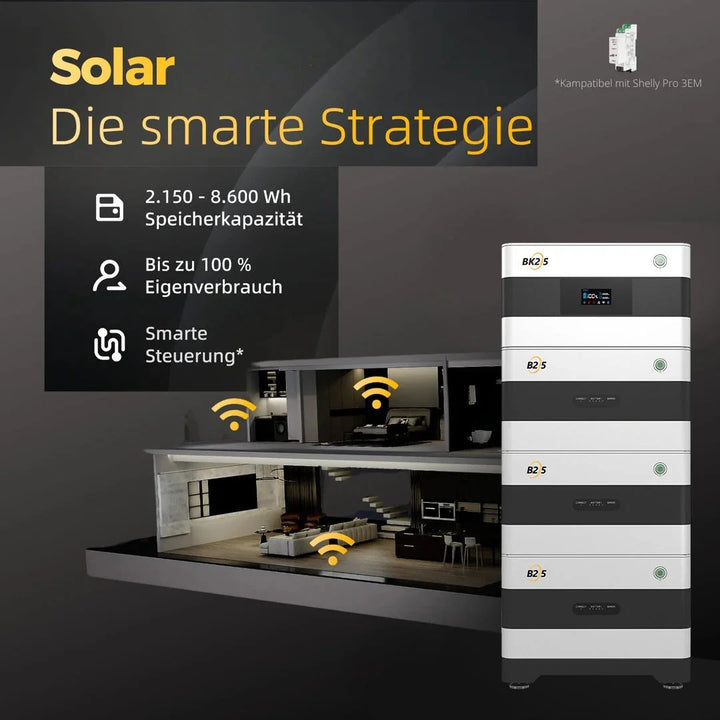 SunEnergyXT BK215 (2,15 kWh) XXL inkl. 4x 430 Wp Solarmodule + 2000 W Wechselrichter