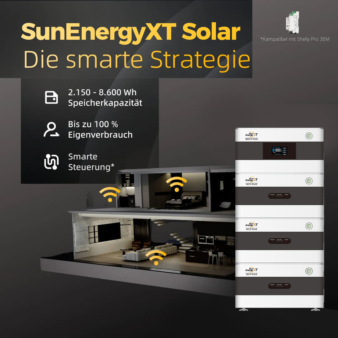 SunEnergyXT BK215 (2,15 kWh) XXL inkl. 4x 430 Wp Solarmodule + 2000 W Wechselrichter (Copy) SunEnergyXT