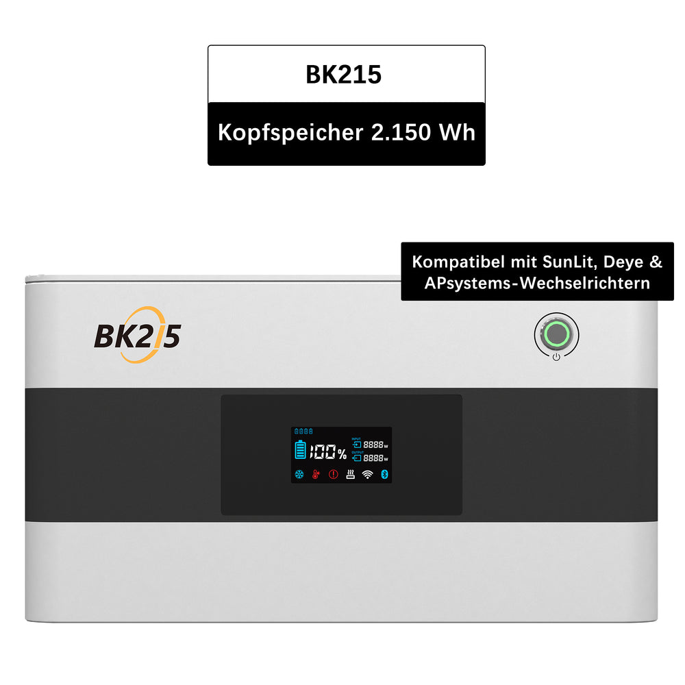 SunEnergyXT Balkonkraftwerkspeicher BK215 Sparpaket 03 inkl. 2x 430 Wh Solarmodulen & Wechselrichter SunEnergyXT