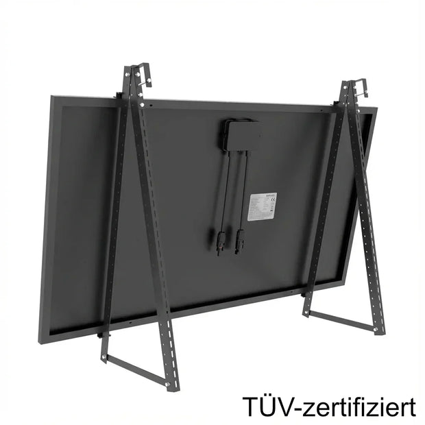 SunEnergyXT Solarmodulhalterung 3-in-1 (Full-Black) für Balkonkraftwerk MSH-01B - Balkon, Terrasse, Flachdach SunEnergyXT