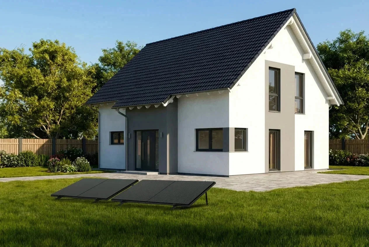 highenergysun② 3-in-1 Solarmodulehouder Full-Black Balkon-energiecentrale – DRBO