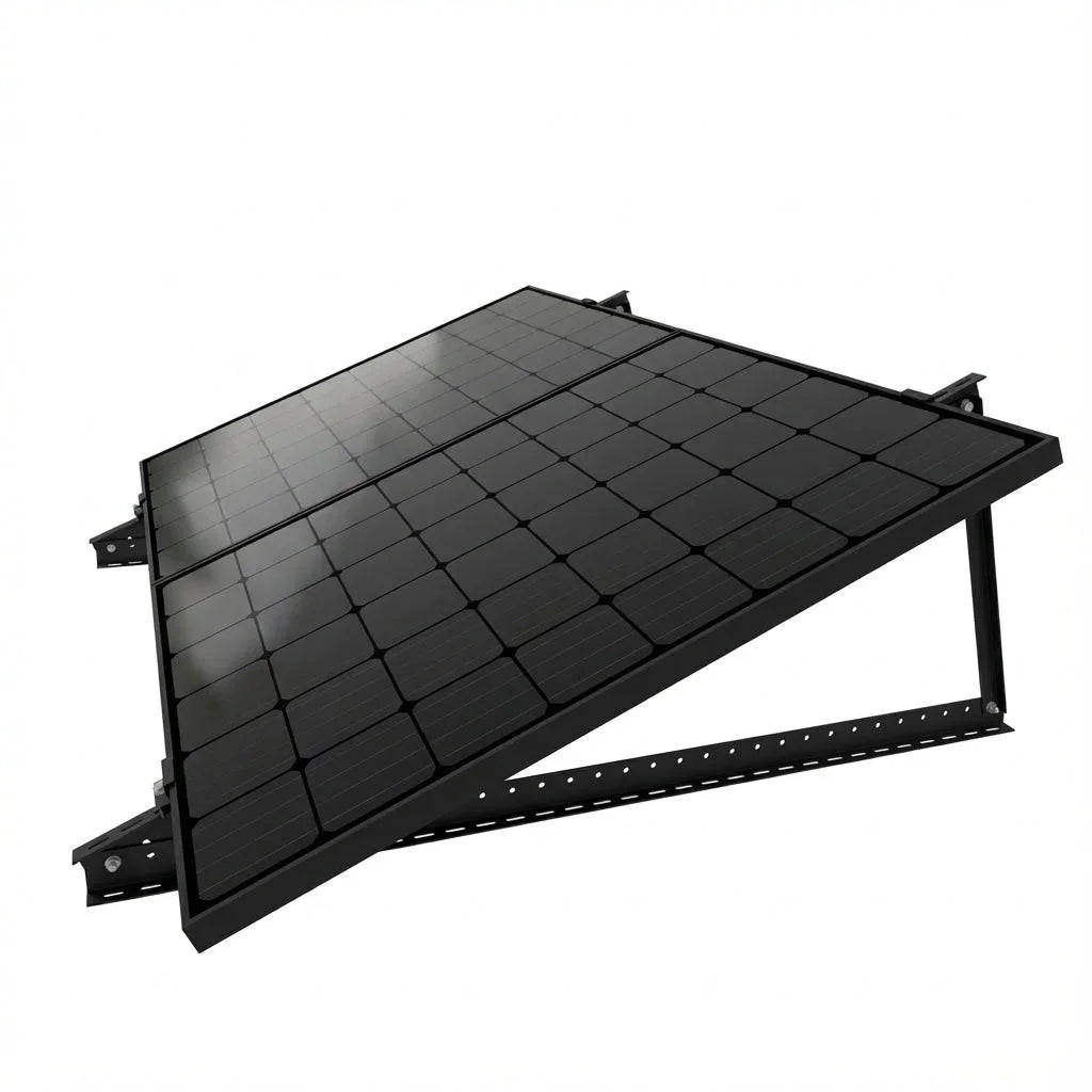 SunEnergyXT Solarmodulhalterung 3-in-1 (Full-Black) für Balkonkraftwerk MSH-01B - Balkon, Terrasse, Flachdach SunEnergyXT