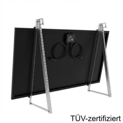 SunEnergyXT Solarmodulhalterung 3-in-1 (Silber) für Balkonkraftwerk – Balkon, Terrasse , Flachdach DRB Solar